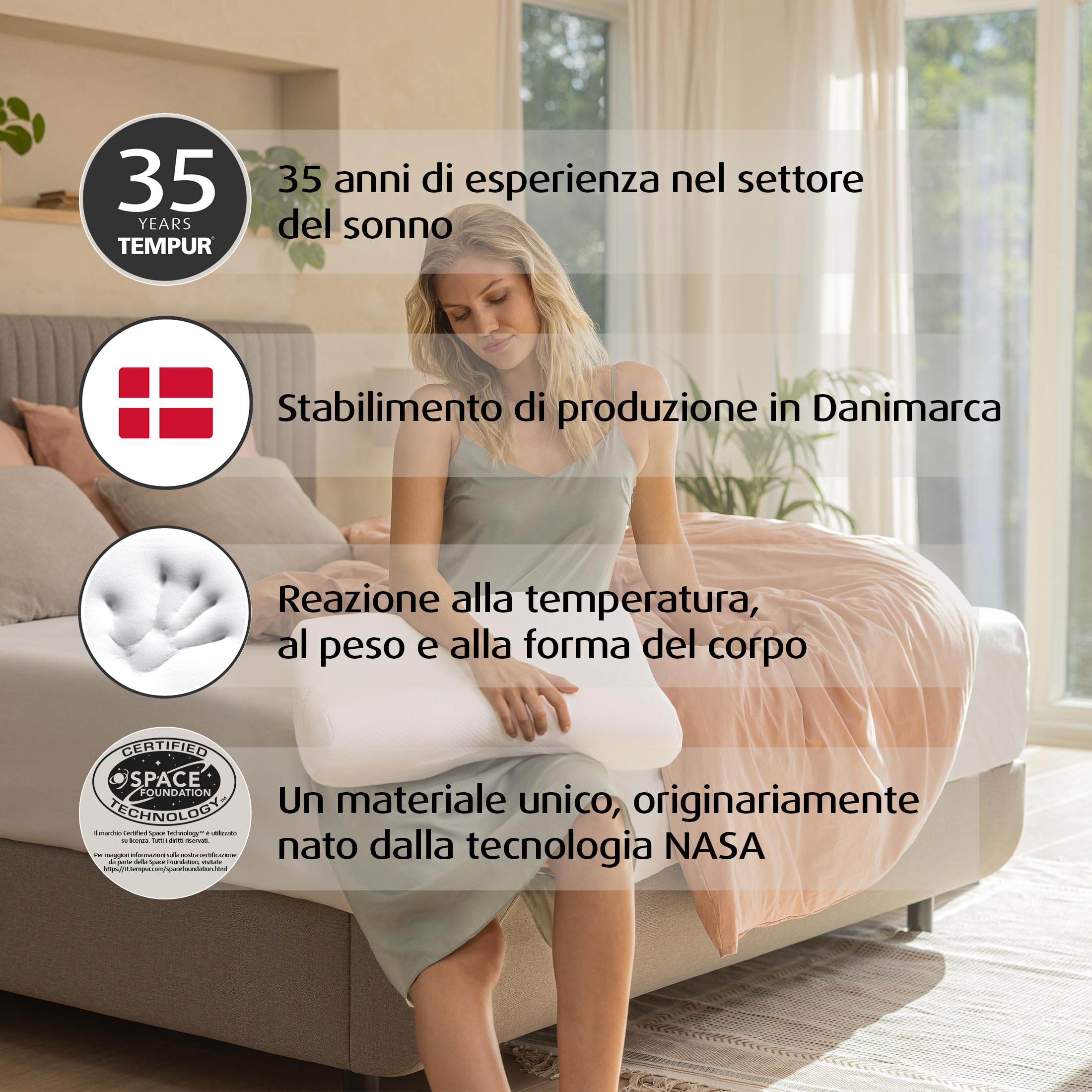 Tempur Millennium Memory Foam Pillow in Tempur Material, Ergonomic